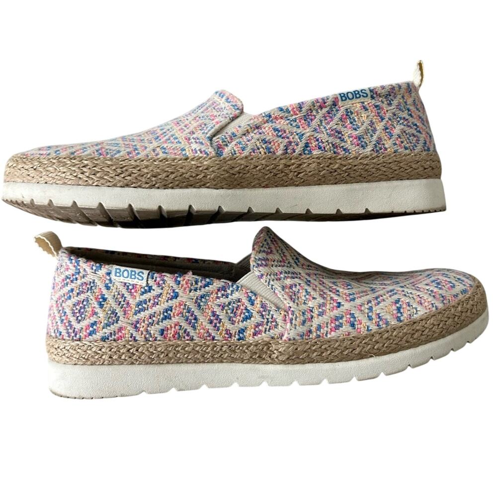 BOBS Skechers Women's Flexpadrille 3.0 Colorful Woven Slip-On Shoes - Picture 3 of 4